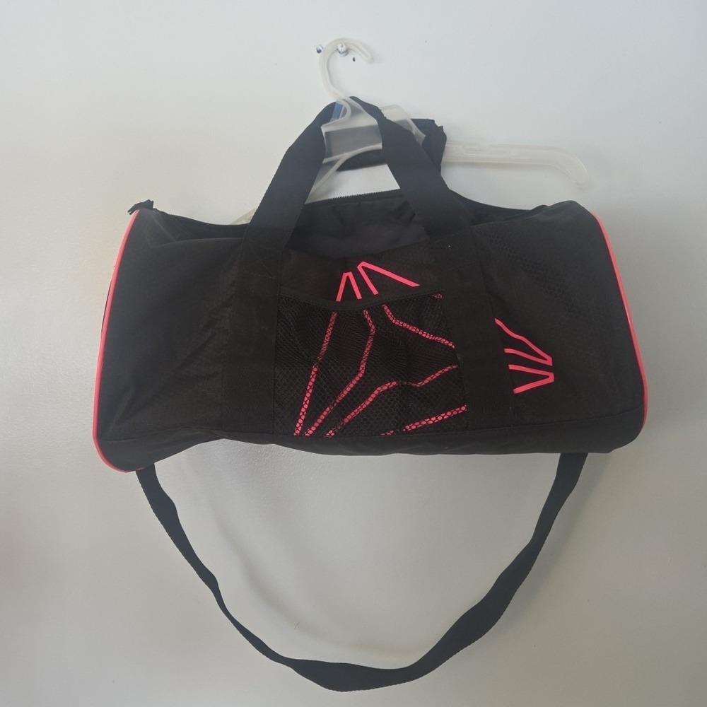 Black and Pink Duffel Bag - Sport Travel Gym Bag